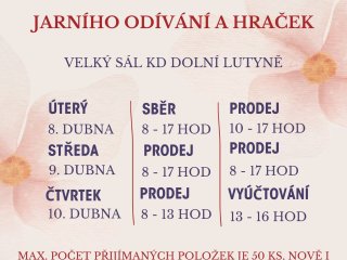 Jarní burza dětského oblečení a hraček