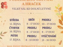 Burza dětského podzimního odívání a hraček 