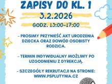 Zápis do 1. ročníku pro školní rok 2026/2027 
