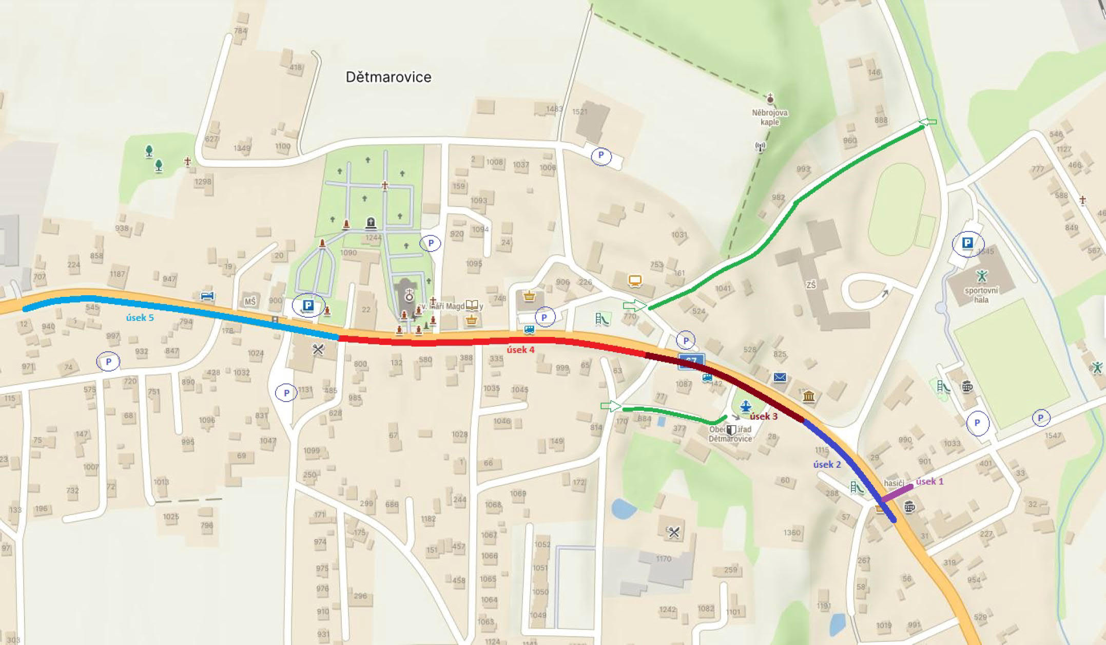 Dopravní omezení na trase do Dětmarovic 