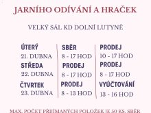 Jarní burza dětského odívání a hraček 