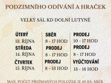 Burza dětského podzimního odívání a hraček