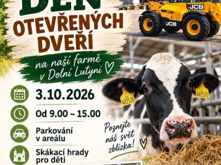 Den otevřených dveří na farmě v Dolní Lutyni